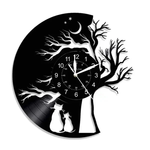 Cute Cat Wall Clock Cute Little Cat Vinyl Record Animal Wall Clock Cat Lover Gift Children’s Room Decorative Art Wall Clock – 07 12 Cute Cat Wall Clock Cute Little Cat Vinyl Record Animal Wall Clock Cat Lover Gift Children’s Room Decorative Art Wall Clock – 07 12
