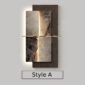 Abstract wall art labeled "Style A" featuring textured panels with a central dividing line and subtle lighting effects.